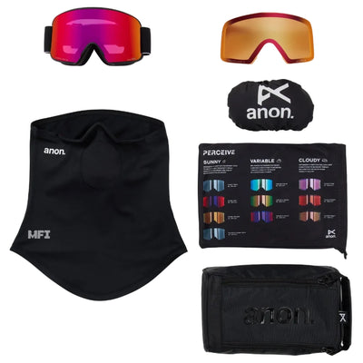 ANON M6 goggles - Black w/ Sunny Red