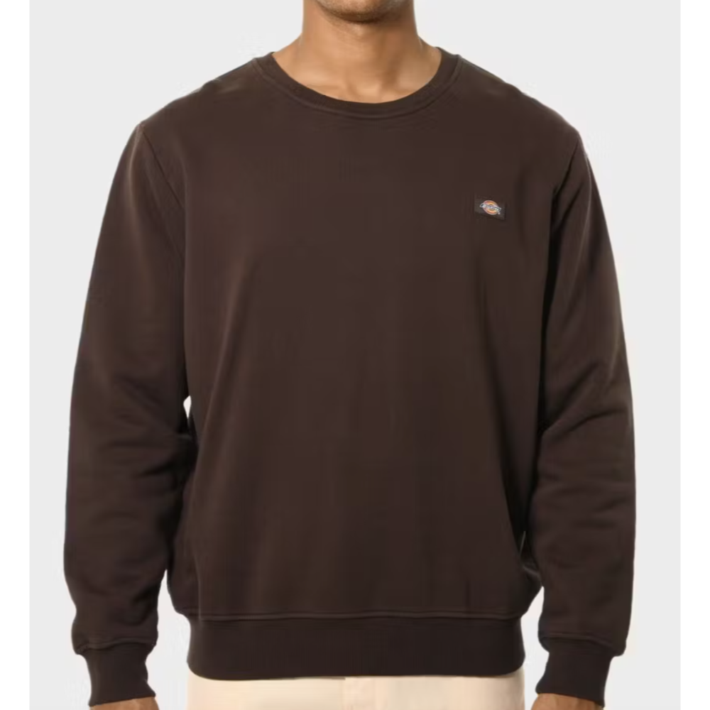 Dickies Classic Label Heavyweight Oversized Box Fit Sweatshirt Mens - Washed Dark Brown
