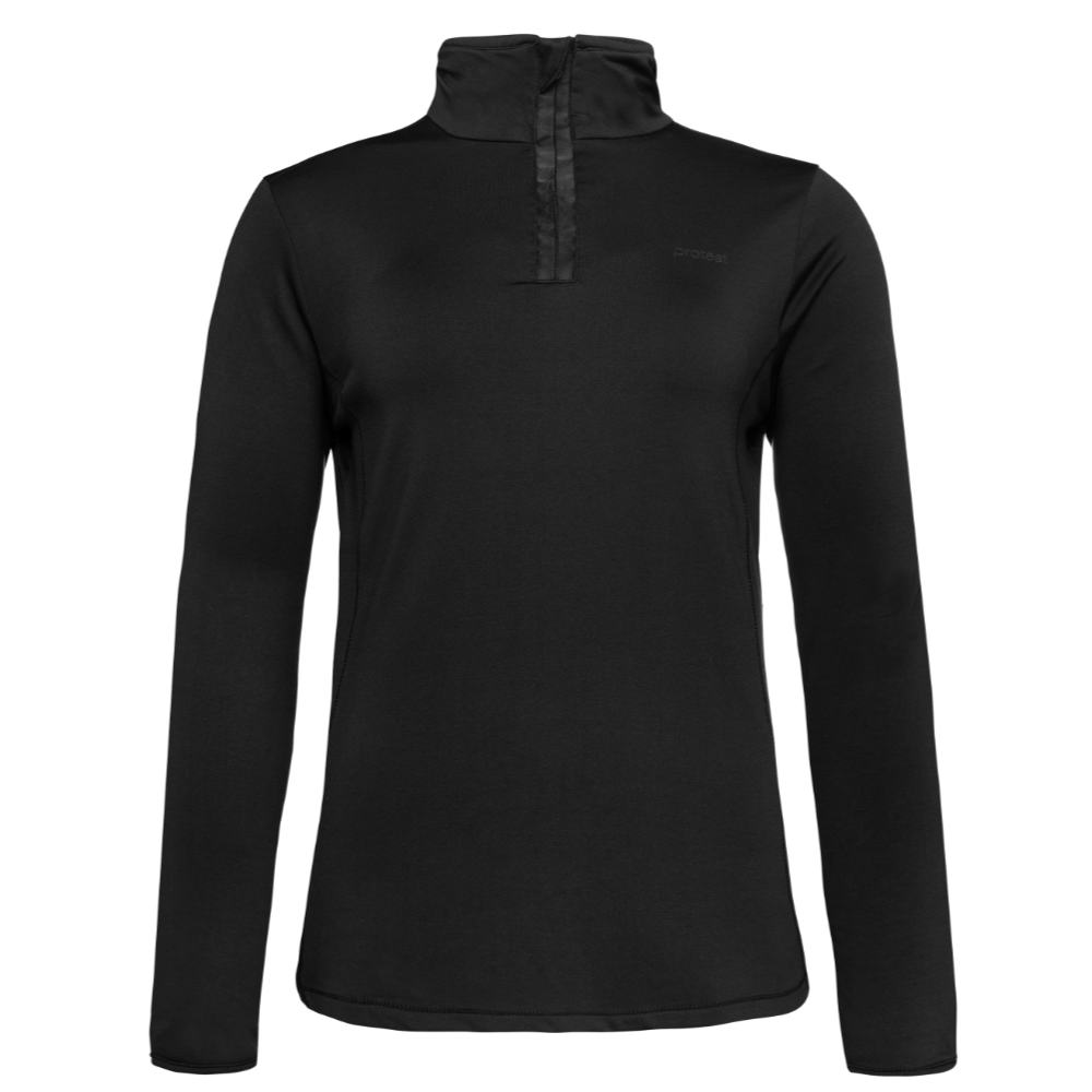 Protest Fabriz 1/4 Zip Top Womens - True Black