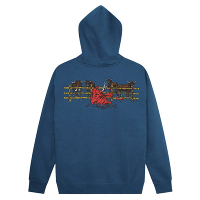 PASS-PORT Red Flag hoodie - Harbour Blue