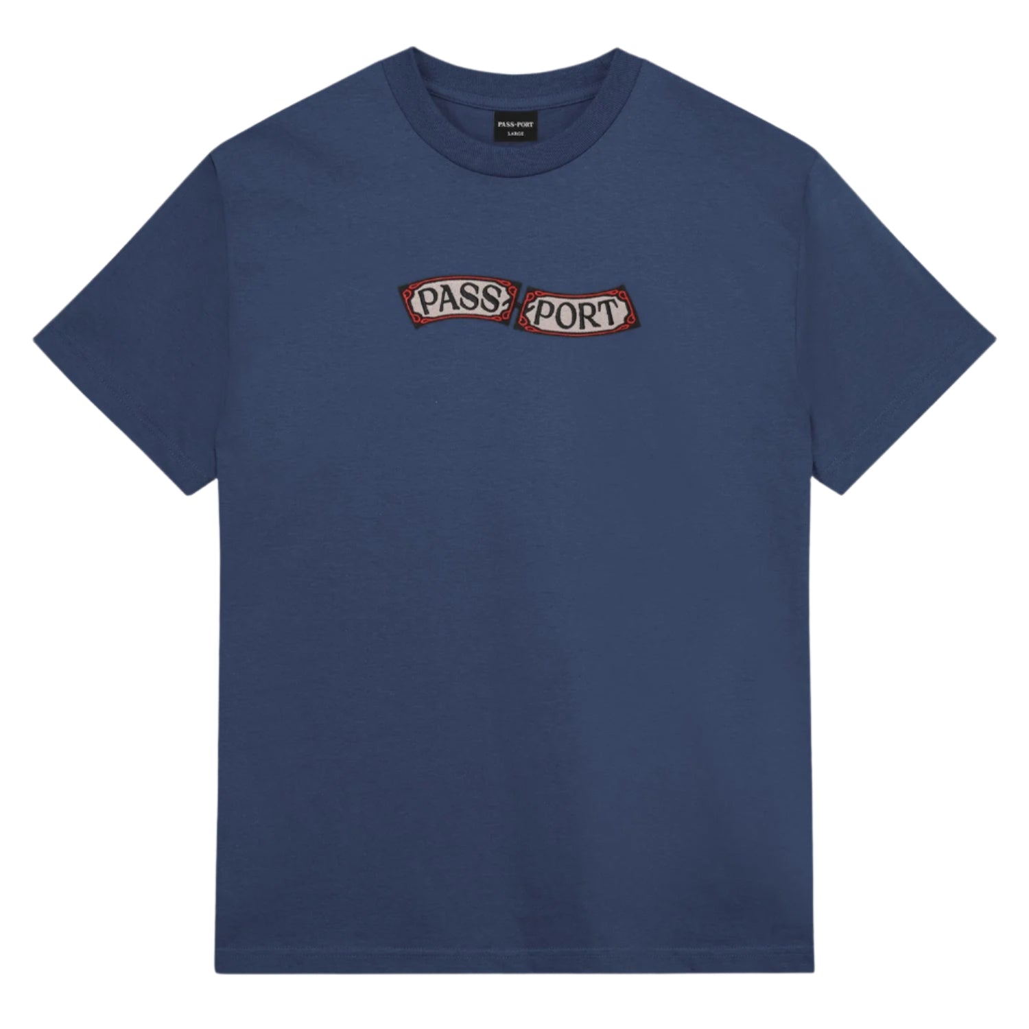 PASS-PORT Red Flag tee - Harbour Blue