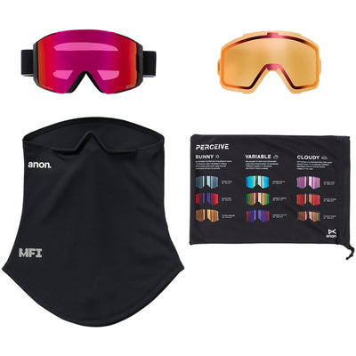 ANON Sync LB goggles - Black w/ Sunny Red