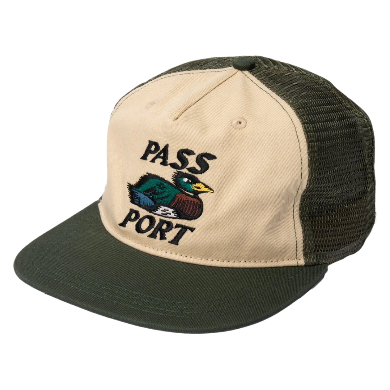 PASS-PORT Fast Duck Workers Trucker hat - Cream/Elm
