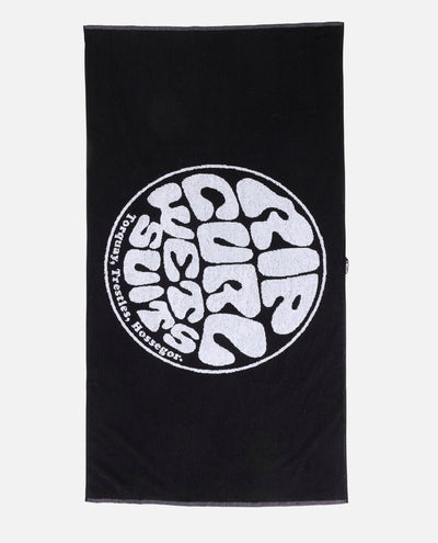 Rip Curl Logo Towel - Black