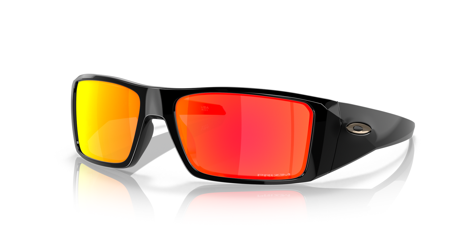 Oakley Heliostat Sunglasses - Polished Black w/Prizm Ruby