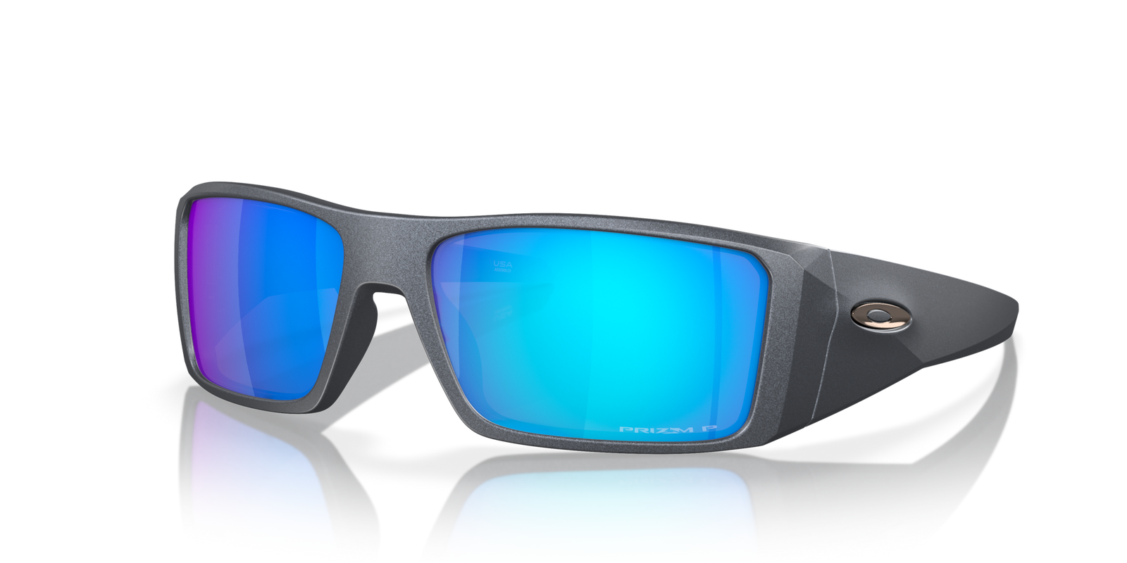 Oakley Heliostat Sunglasses - Blue Steel w/Prizm Sapphire Polarized