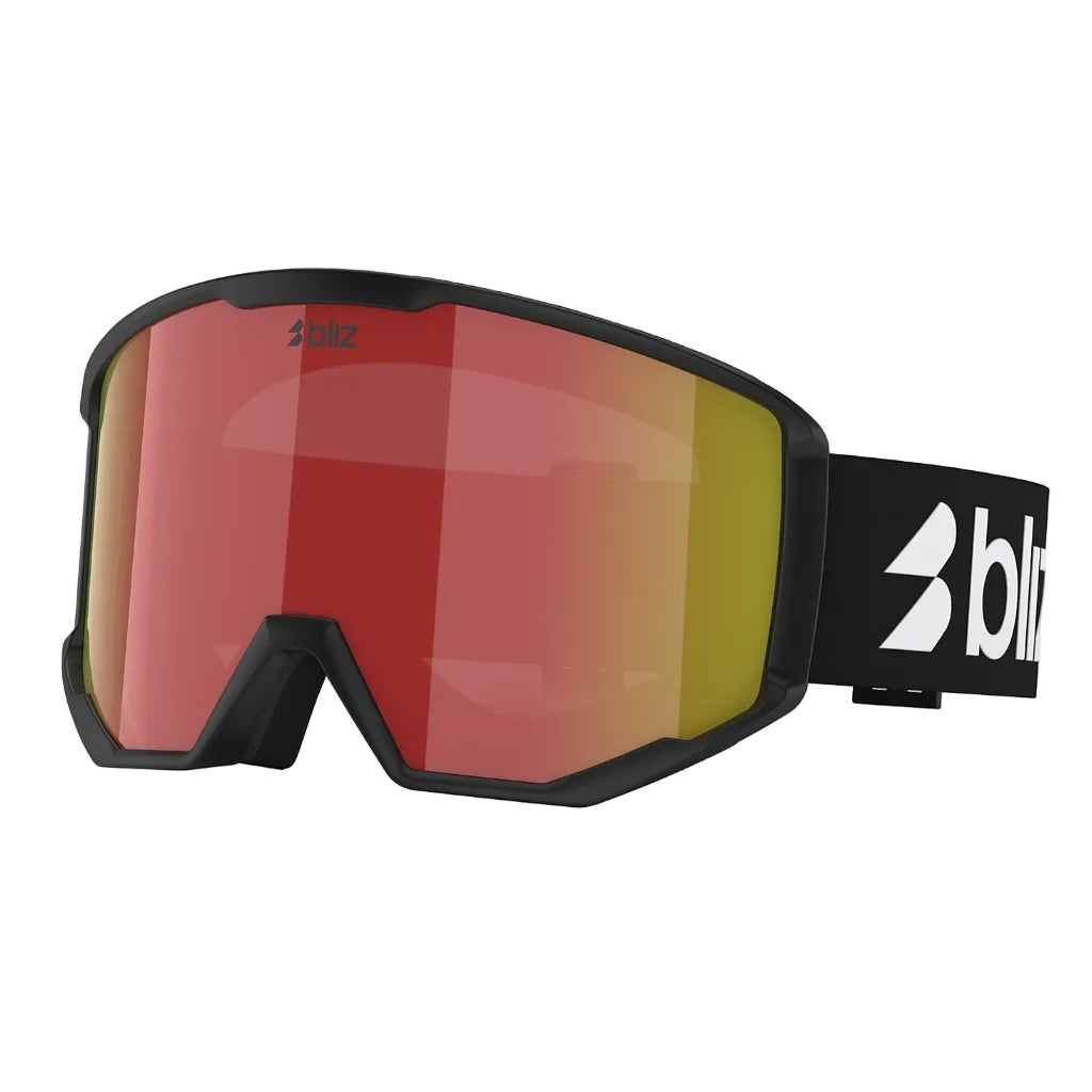 BLIZ Spark goggles - Matte Black w/ Brown & Red