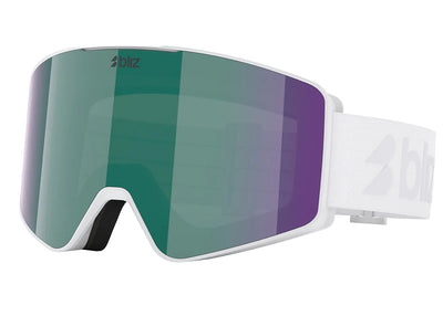 BLIZ G001 goggles - Matte White w/ Brown w Green Multi