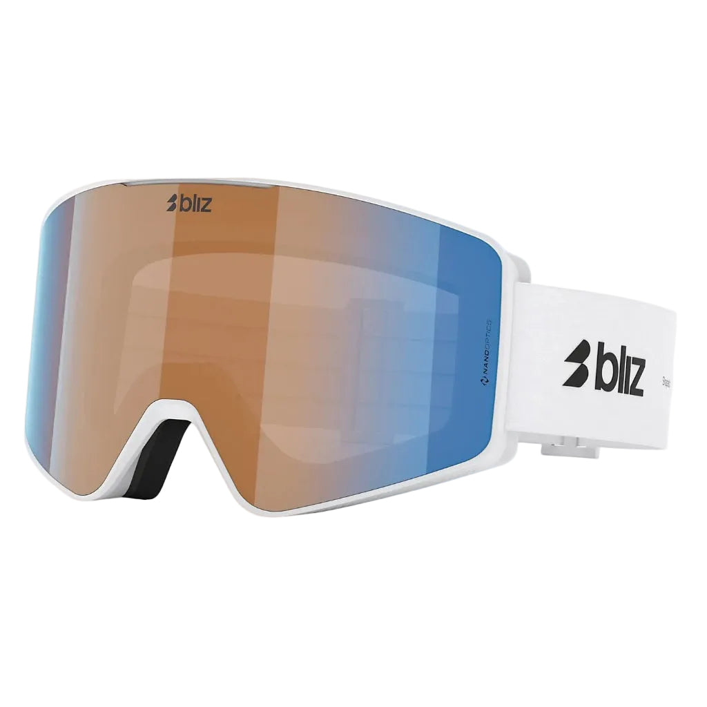BLIZ G001 goggles - Matte White w/ N_O_N Orange & Blue