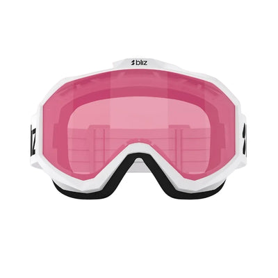BLIZ Liner Jnr goggles - White-Black Logo w/ Pink