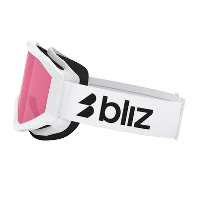 BLIZ Liner Jnr goggles - White-Black Logo w/ Pink