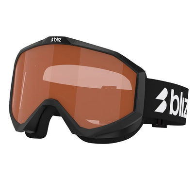 BLIZ Liner Jnr goggles - Black-White Logo w/ Orange