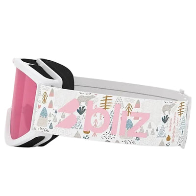 BLIZ Pixie Jnr goggles - Matte White w/ Pink