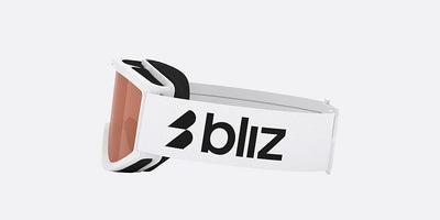BLIZ Pixie Jnr goggles - Matte White w/ Black Logo w/ Orange