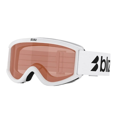 BLIZ Pixie Jnr goggles - Matte White w/ Black Logo w/ Orange
