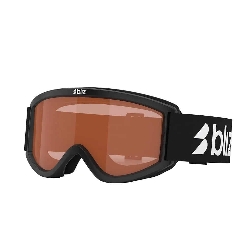 BLIZ Pixie Jnr goggles - Matte Black w/ White Logo w/ Orange
