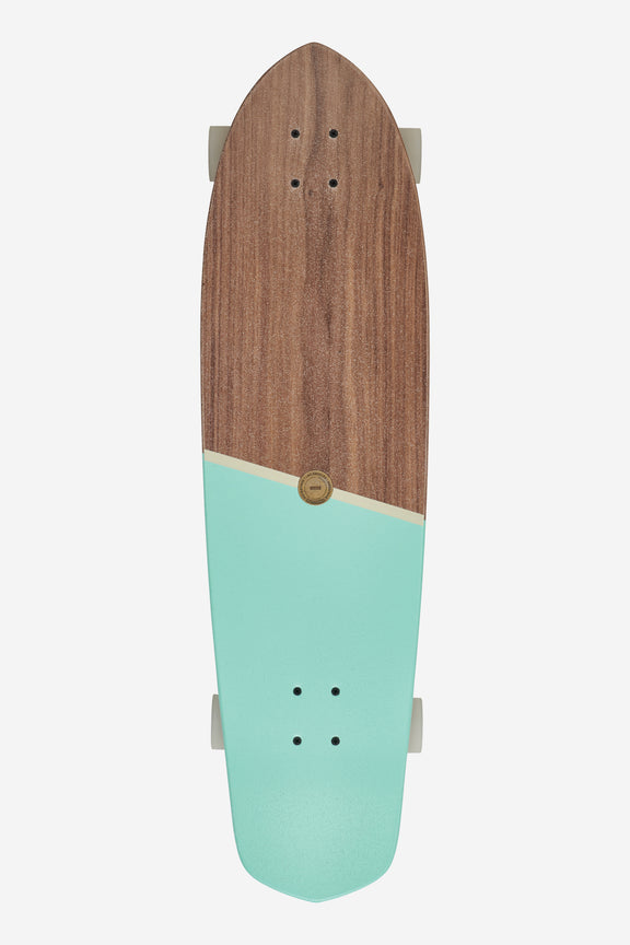 Globe Blazer XL cruiser skateboard - Walnut/Aruba Blue 36in