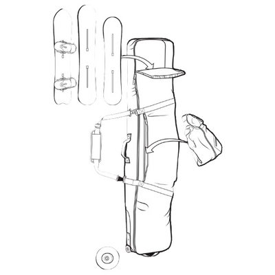 BURTON Wheelie Gig Snowboard Bag - Desert Rock