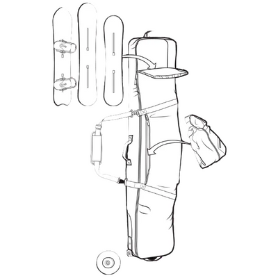 BURTON Wheelie Gig Snowboard Bag - Crystal Dye