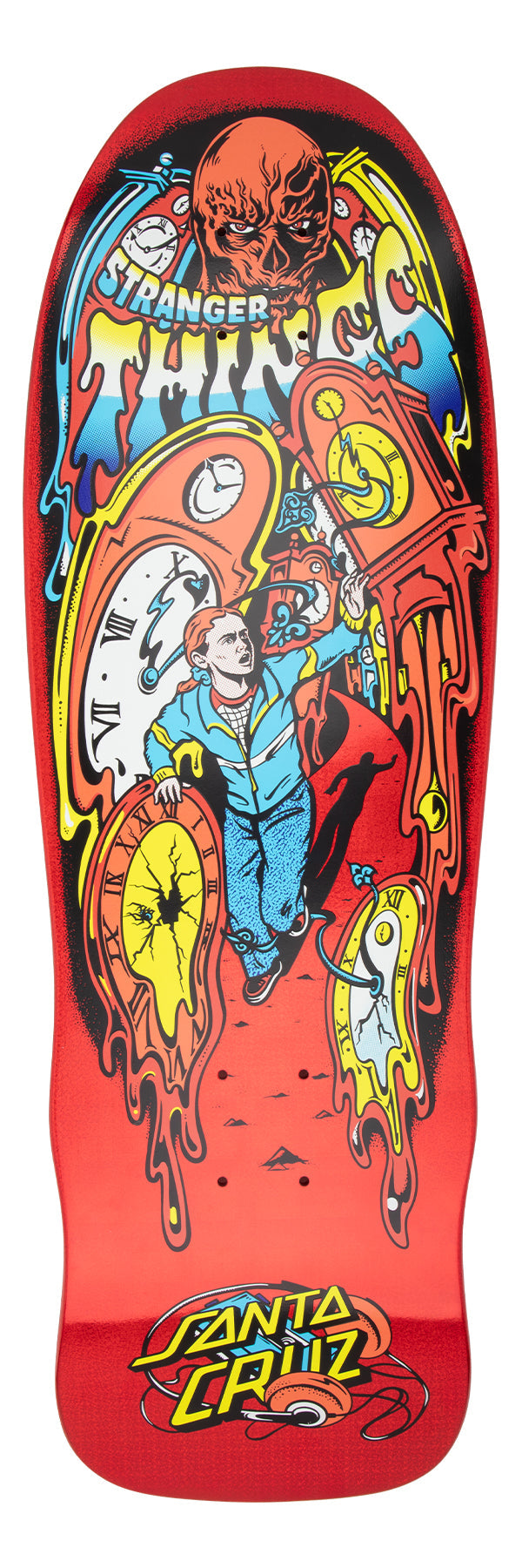 SANTA CRUZ x Stranger Things Max Melting Clocks skateboard deck - 9.7