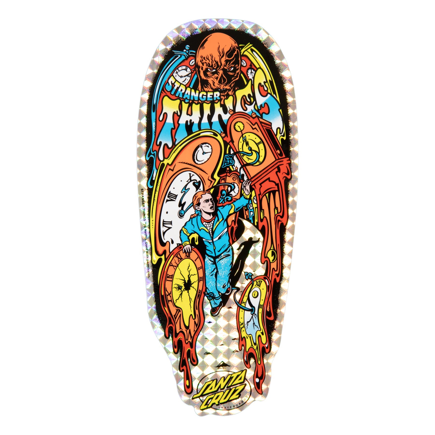 SANTA CRUZ x Stranger Things Max Melting Clocks skateboard deck - 9.7
