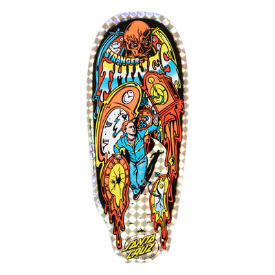 SANTA CRUZ x Stranger Things Max Melting Clocks skateboard deck - 9.7