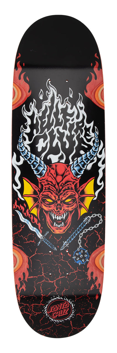 SANTA CRUZ x Stranger Things Hellfire Club Flames skateboard deck - 9.0