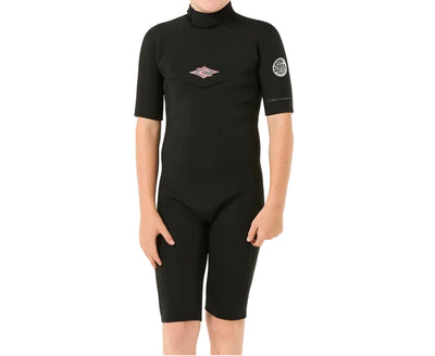 RIP CURL Dawn Patrol SS 2mm BZ Spring Suit - Kids - Black