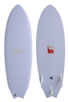 MICK FANNING Laura Enever FCS 2 softboard - Ying Yang Hydrangea - 5ft 8