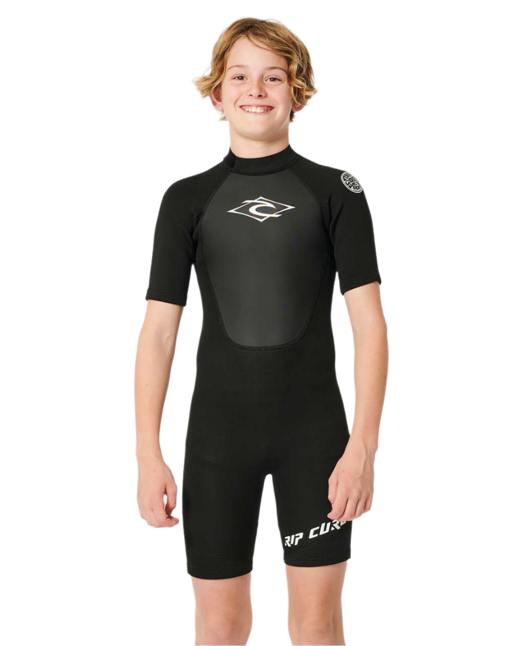 Rip Curl Omega Back Zip Spring Suit Boys - Black