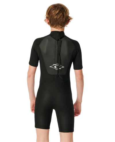 Rip Curl Omega Back Zip Spring Suit Boys - Black