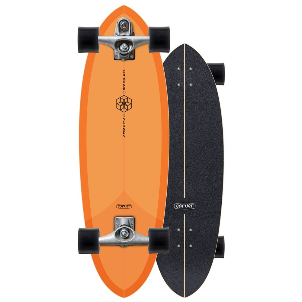 CARVER x Channel Islands C7 Mid Orange Surf Skate