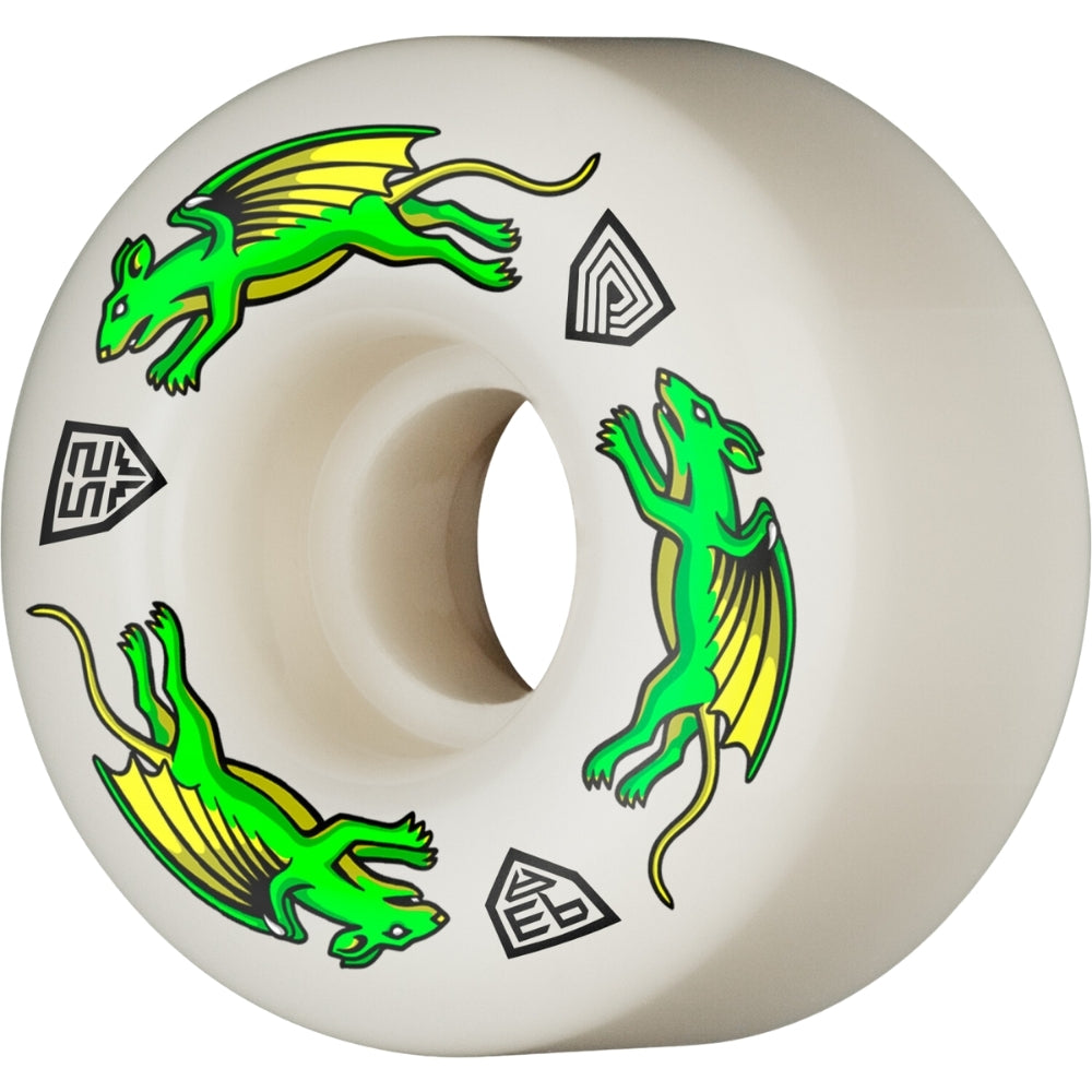 POWELL PERALTA Nano Rat wheels 93A 34W - White - 52mm