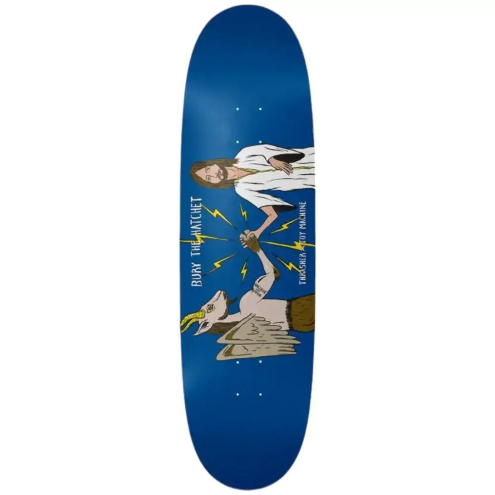 TOY MACHINE x THRASHER Bury the Hatchet skateboard deck - Blue - 8.8