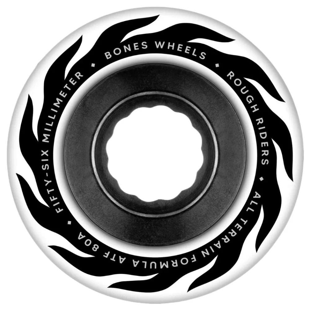 BONES Rough Rider Eternal Flame wheels 80A 40W - White - 56mm