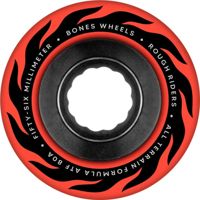BONES Rough Rider Eternal Flame wheels 80A 40W - Red - 56mm