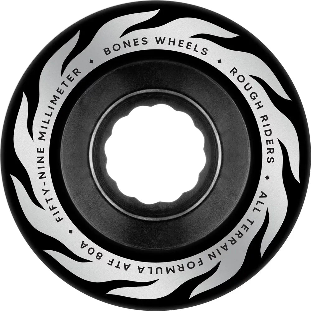 BONES Rough Rider Eternal Flame wheels 80A 44W - Black - 59mm