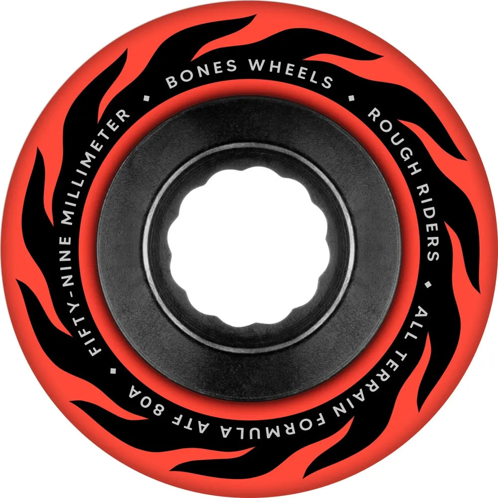 BONES Rough Rider Eternal Flame wheels 80A 44W - Red - 59mm
