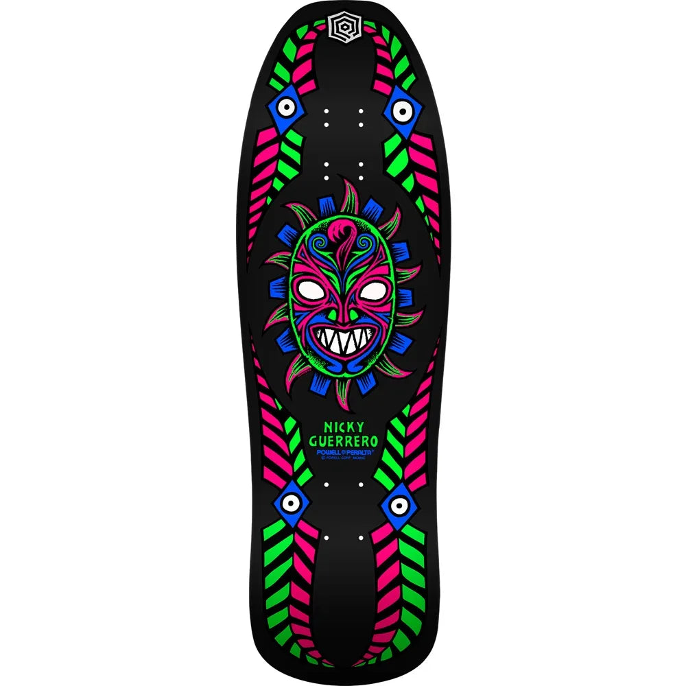 POWELL PERALTA reissue deck - Guerrero Mask - Blacklight