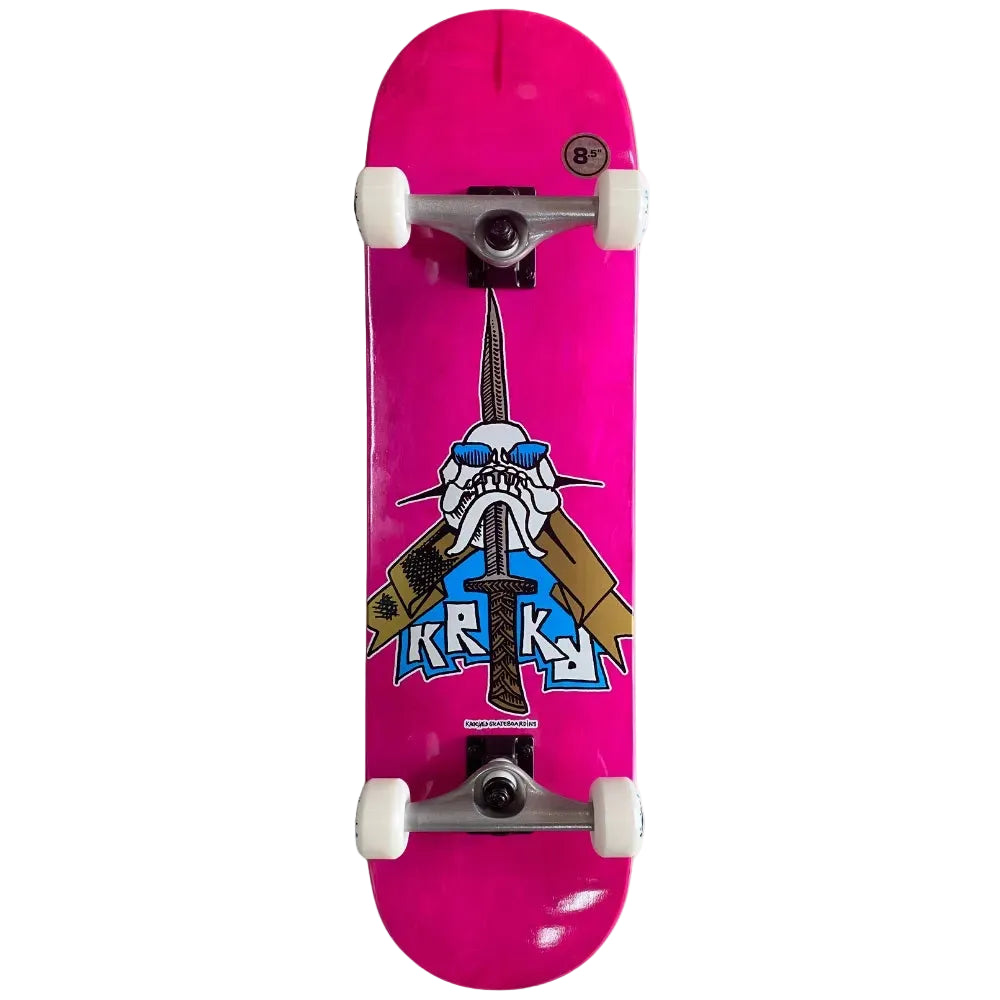 KROOKED Skull Sword skateboard - 8.5 - Pink