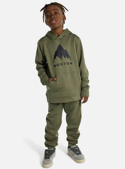 BURTON Oak pullover hoodie Forest Moss HTR - Kids