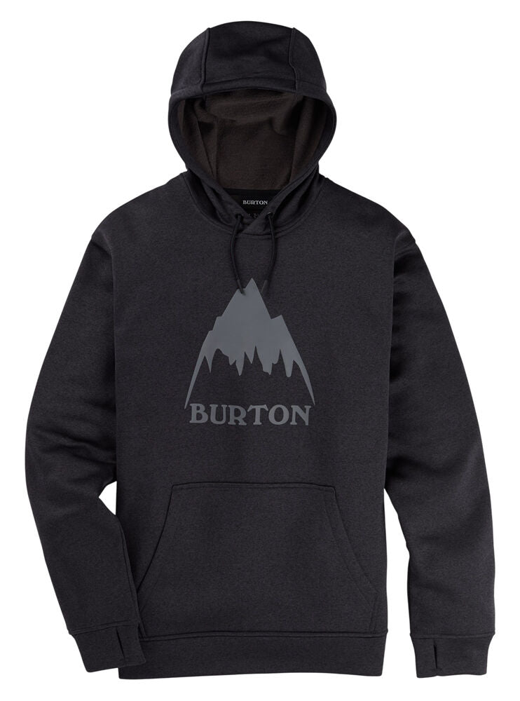 BURTON Oak pullover hoodie Black Heather - Mens