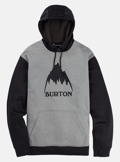 BURTON Oak pullover hoodie Grey Heather/True Black - Mens