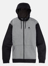 BURTON Oak Full-Zip hoodie - Mens - Grey Heather/True Black - Mens