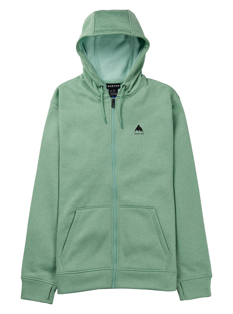 BURTON Oak Full-Zip hoodie - Mens - Soft Sage Heather
