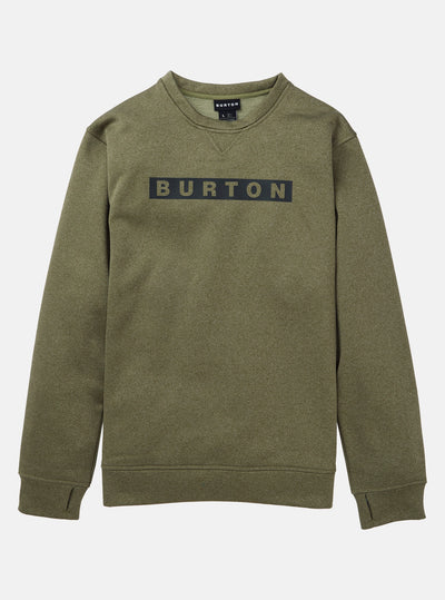 BURTON Oak Crew fleece top - Mens - Forest Moss Heather