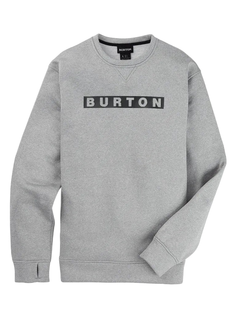 BURTON Oak Crew hoodie Gray Heather - Mens