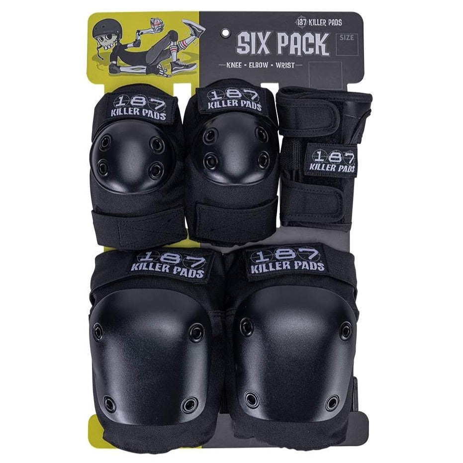 187 Six Pack skateboard pads - Black