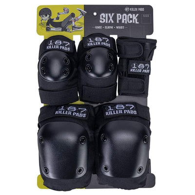 187 Six Pack skateboard pads - Black