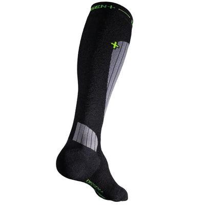 DISSENT Ski GFX Compression DL-Wool Padded sock - Unisex - Black